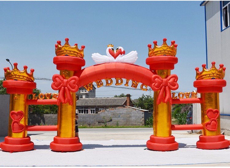 芜湖红色婚庆气模拱门